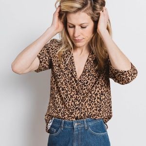 Balzac Paris George Leopard Blouse Shirt BNWT 38